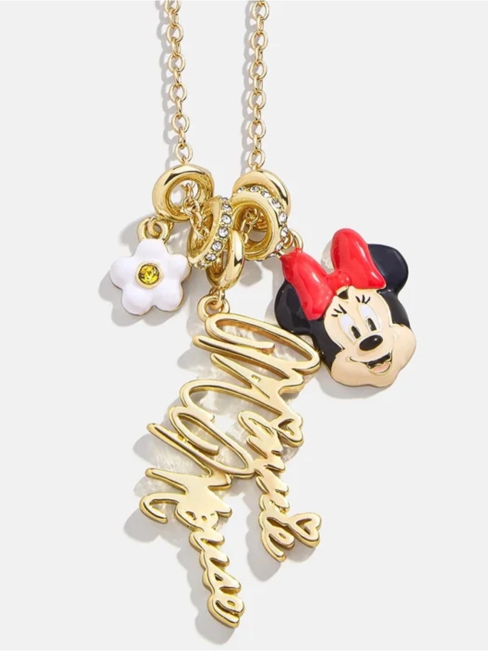 BaubleBar Disney Minnie Mouse Cluster Charm Necklace New